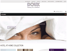 Tablet Screenshot of douxfeatherbeds.com